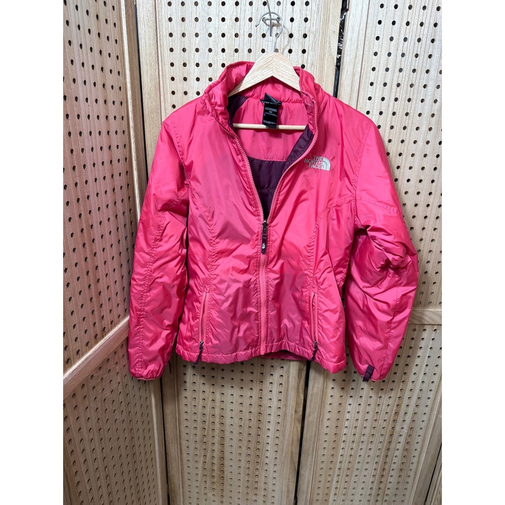 The North Face Womens Pink Insulated Puffer Jacket Full Zip Small Regular